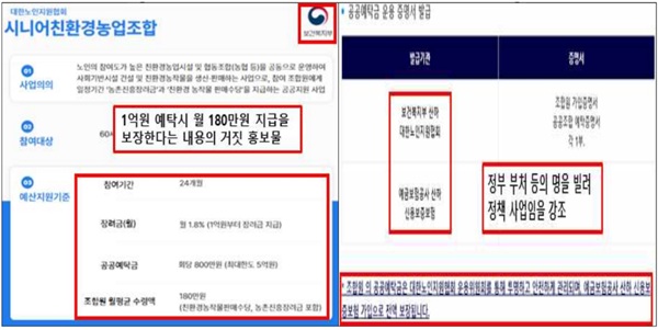 ▲ 불법업체의 고수익 제시 게시물