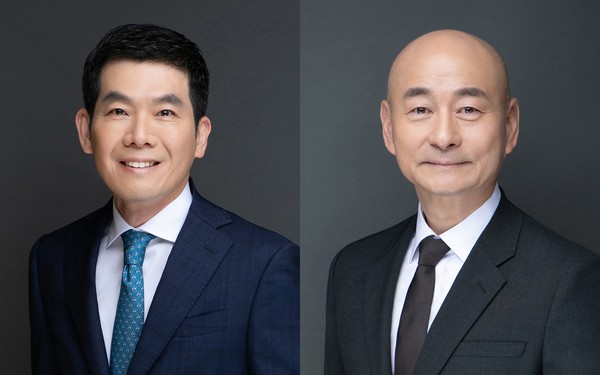 ▲(왼쪽부터) 안종선 한국타이어 공동 대표이사 사장, 이상훈 한국타이어 공동 대표이사 사장