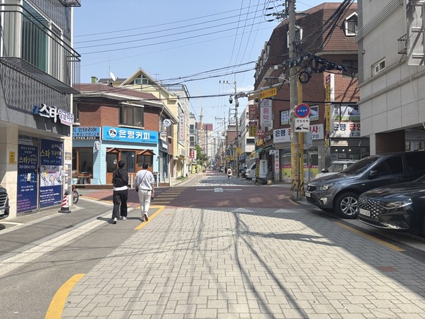 ▲구산역 1번 출구에서 힐스테이트 메디알레 현장으로 가는 길