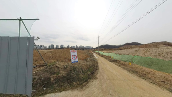 ▲아산탕정자이 센트럴시티 부지 전경