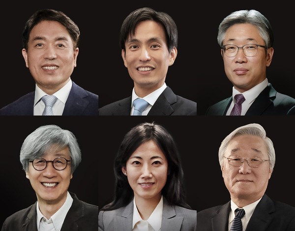 ▲(왼쪽 윗줄부터)정종경 서울대 교수·신석우 UC버클리 교수·김동해 사단법인 비전케어 이사장·구본창 사진작가·글로리아 최 MIT 교수· 김승우 KAIST 명예교수 등 수상자 6명. 사진=삼성문화재단