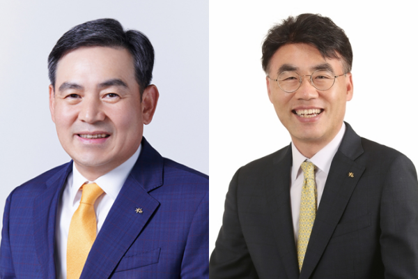 ▲김성현(왼쪽)·이홍구(오른쪽) KB증권 각자대표.