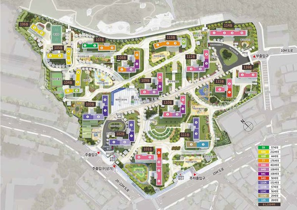 ▲김해 안동 에피트 단지 배치도