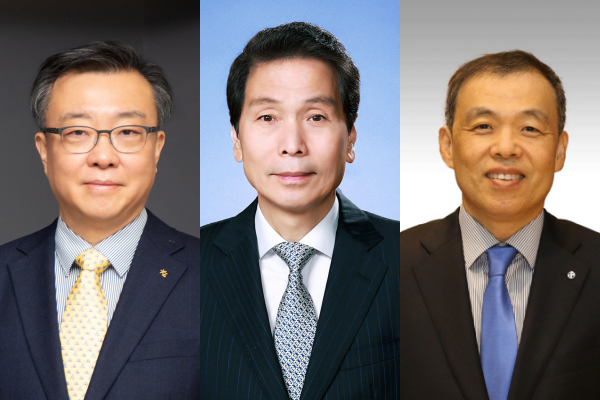 ▲(왼쪽부터) 김영성 KB자산운용 대표, 배재규 한국투자신탁운용 대표, 조재민 신한자산운용 대표.