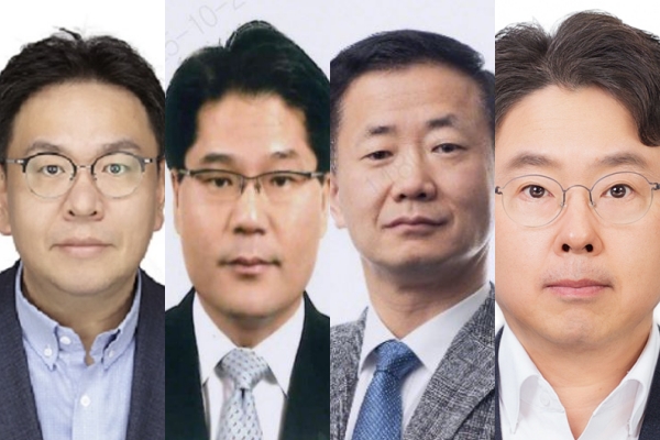 ▲(왼쪽부터) 권종우 삼성화재 부사장, 김선문 삼성화재 부사장, 원동주 삼성화재 부사장, 한호규 삼성화재 부사장