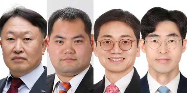 ▲왼쪽부터 통영에코파워 김영한 대표, 부산컨테이너터미널 이종원 대표, HDC현대PCE 김상균 대표, HDC랩스 최선영 대표 직무대행