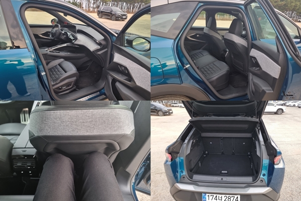 ▲푸조 3008 GT의 2열 공간은 넉넉한 편이다