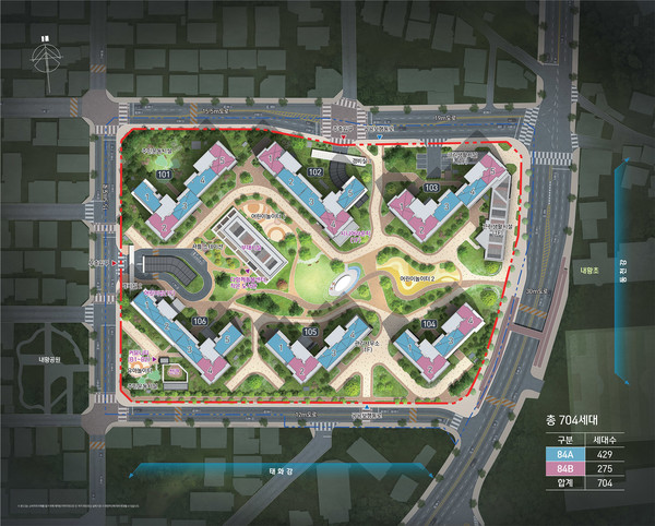 ▲태화강 센트럴 아이파크 단지 배치도