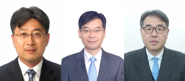 ▲(왼쪽부터) 김기한 신임 금융위 구조개선정책관, 손주형 신임 금융위 기획조정관, 하주식 신임 금융정보분석원 제도운영기획관.