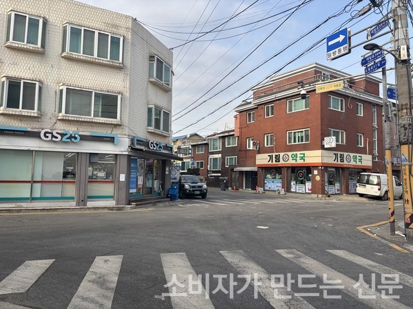 ▲더샵 신풍역 현장 뒷쪽 거리 