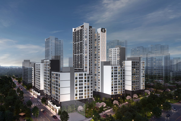 ▲코오롱글로벌이 수주한 면목역3의8구역 가로주택정비사업 예상 조감도