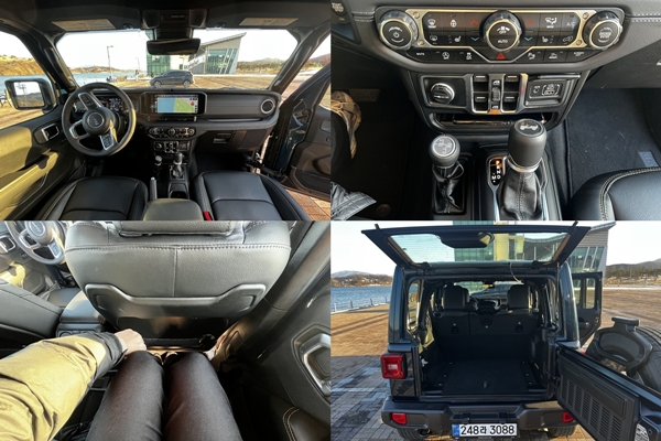 ▲랭글러 패덤 블루에는 역대 랭글러 중 가장 큰 12.3인치 터치스크린이 적용됐다.