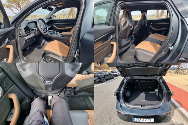 ▲2열은 키 180cm 성인 남성이 탑승했을 때 레그룸과 헤드룸 모두 여유가 있었다