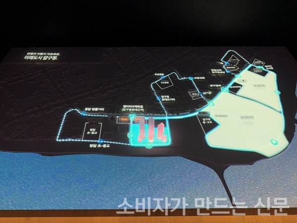 ▲현대건설 수요응답형 교통(DRT) 노선. 사진=이설희 기자