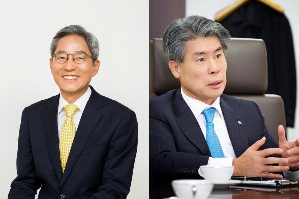 ▲(왼쪽부터) 윤종규 전 KB금융그룹 회장, 윤종원 전 기업은행 은행장. [출처-KB금융지주, 기업은행]